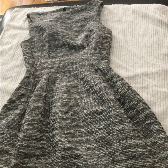 Zara S metallic silver tweed tulip dress - Picture 7 of 8